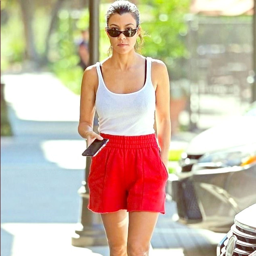 Good American High waisted sweat shorts